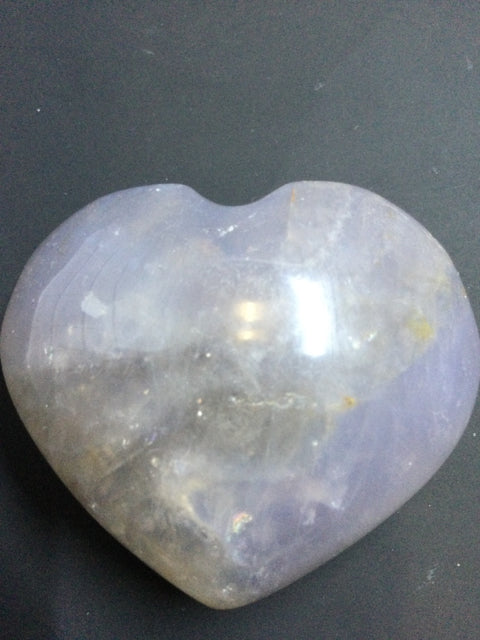 Blue Rose Quartz Heart w/ Rainbows by Pirate Booty and Crystal Treasures