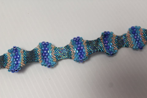 Ocean Mist Spiral Beaded Bracelet
