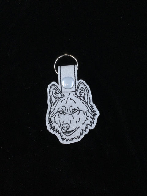 Gray Wolf Key Chain by Stitching Critters