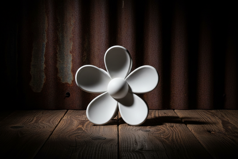 Large TAN Flower Hair Clip by Almosta Bee Farm