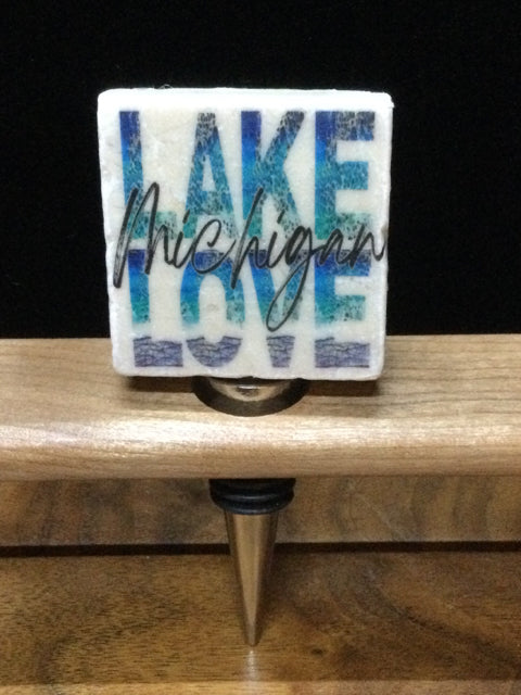 Lake Love Wine Stopper by Ravaged Barn