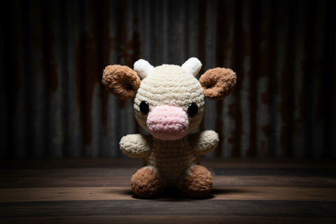 Handmade Plush Cow – Soft and Cuddly by Pillows and Plush