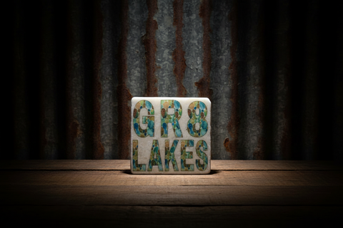 Great Lakes Stone Pattern Magnet Tile by Ravaged Barn