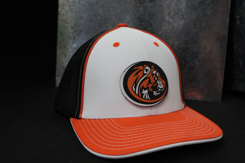 Flexfit S/MD Orange White Tiger Patch Mesh Back Hat