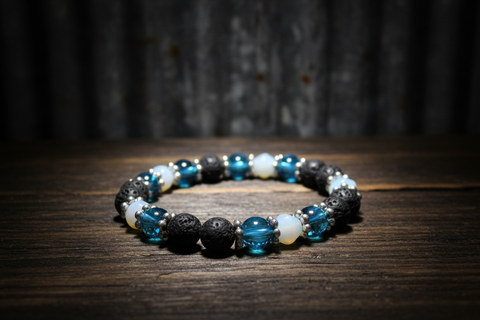 Blue Beaded Diffuser Bracelet by The Diffuser Bracelet Boutique