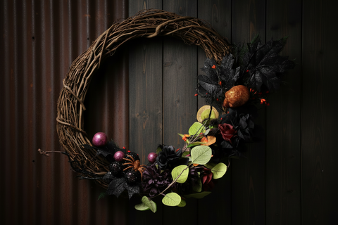Spooky Greeting Halloween Wreath