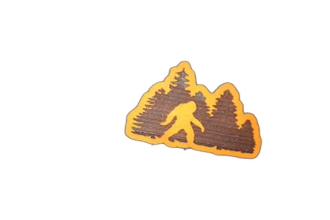 Sasquatch Forest Leather Patch Trucker Hat