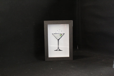 Martini Glass Tumbled Glass Art by Art by Amy
