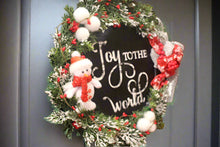 Load image into Gallery viewer, Joy to the World Christmas Wreath by Sheri Gulla
