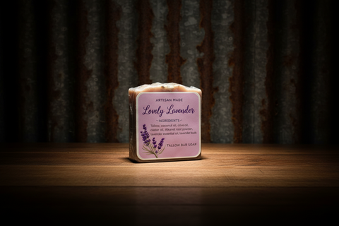 Artisan Made Lovely Lavender Tallow Bar Soap