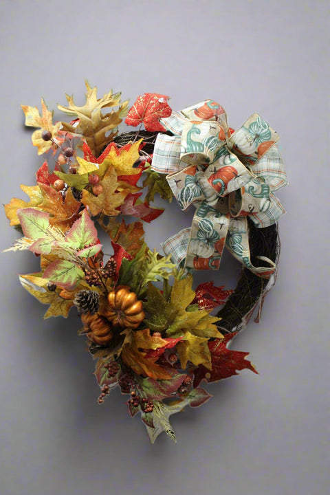 Red Brick Wreaths Pumpkin Patch Sparkle Wreath