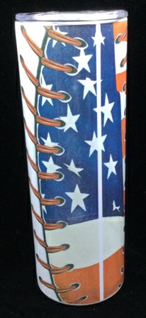 Softball Mom Skinny Tumbler by Ravaged Barn