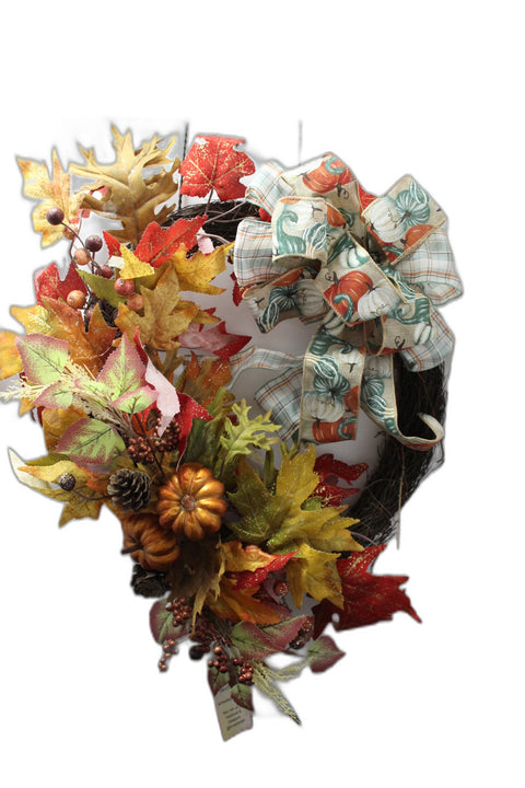 Red Brick Wreaths Pumpkin Patch Sparkle Wreath