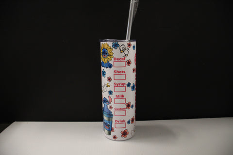 Stitch and Starbucks-Inspired Coffee Order Tumbler – By June Bugs