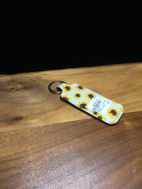 Sunflower Keychain Lip Balm Holder by Almosta Bee Farm