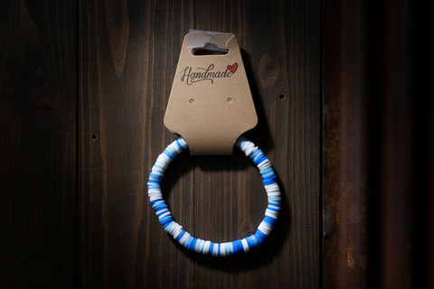Blue Skies Clay Beaded Bracelet