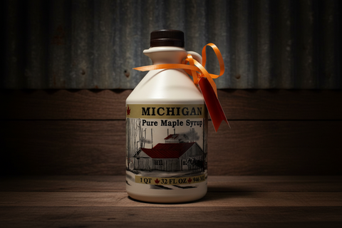 32 fl. Ounces US Grade A Pure Michigan Golden Delicate Taste Maple Syrup