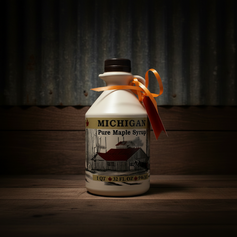 32 fl. Ounces US Grade A Pure Michigan Golden Delicate Taste Maple Syrup