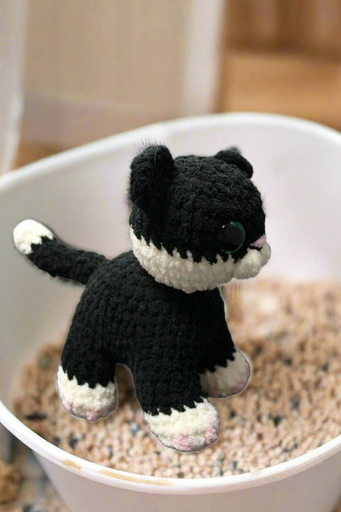 Plush Tuxedo Cat by Pillows and Plush