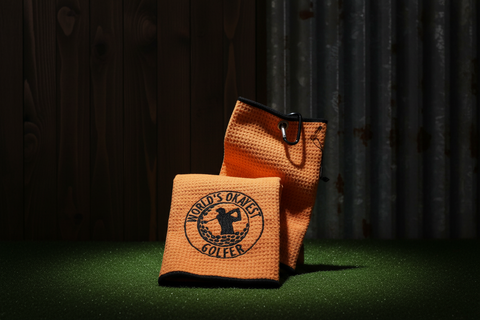 World’s Okayest Golfer Towel – by Suki B’s - Orange
