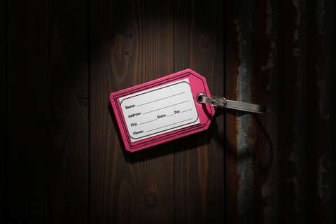 Lips Luggage Tag by Stitching Critters
