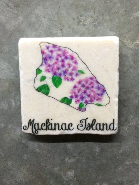 Mackinaw Island Lilac Magnet Tile by Ravaged Barn