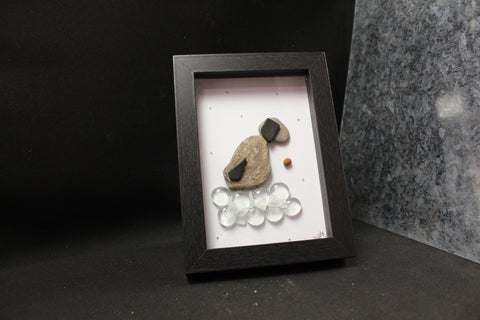 Dog Bath Pebble Art by Art by Amy
