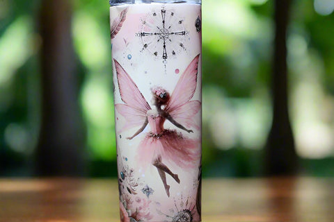 Pink Fairy 20 ounce Stainless Steel Travel Cup by June Bugs