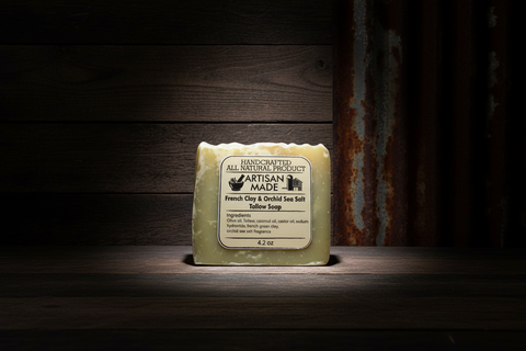 French Clay & Orchid Sea Salt Tallow Soap – Artisan Made