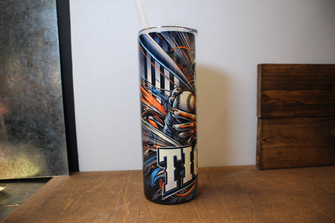 Tiger and Baseball Graphic Multi-Color Volume 20oz June Bugs Drinkware