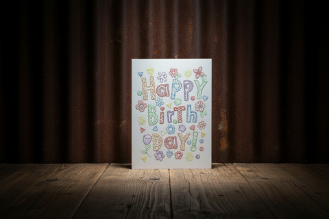 Happy Birthday Embroidered Card by Suki B's Creations