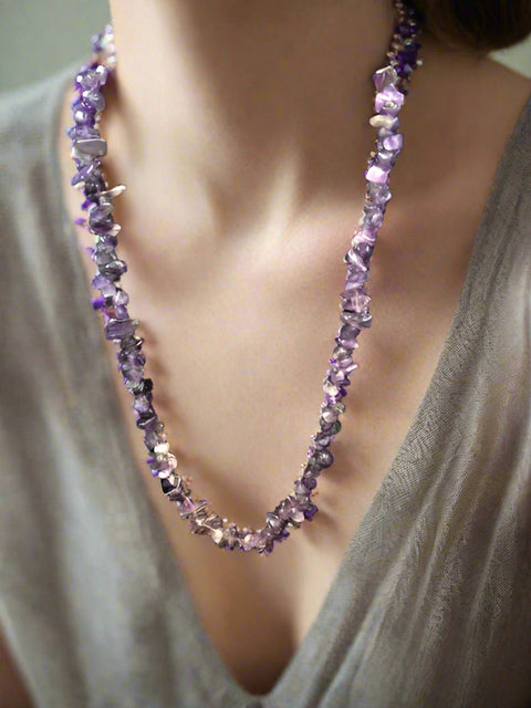 Amethyst Necklace by Pirate Booty and Crystal Treasures