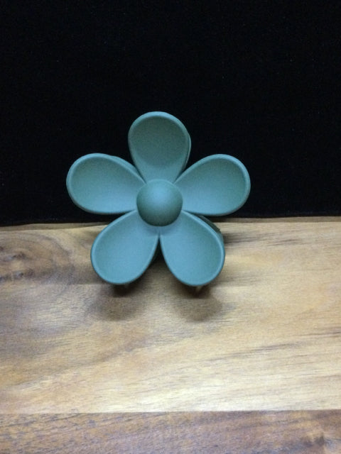 Large ARMY GREEN Flower Hair Clip by Almosta Bee Farm