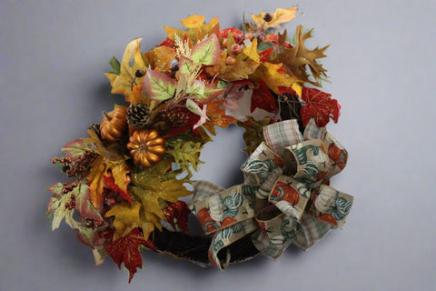 Red Brick Wreaths Pumpkin Patch Sparkle Wreath