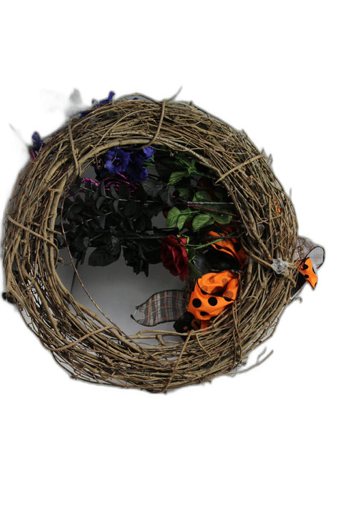 Boo-tiful Black Rose Halloween Wreath