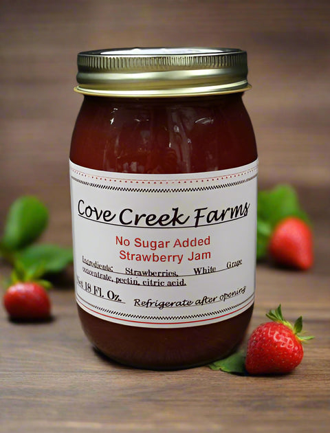 No Sugar Strawberry Jam by Cove Creek Farms Jams & Jellies