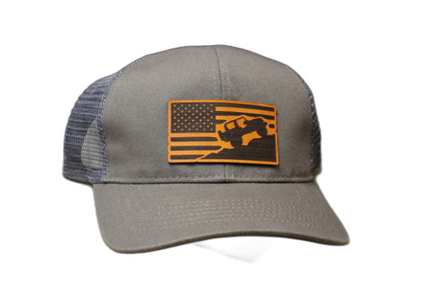 Jeep Offroad Flag Ponytail Hat
