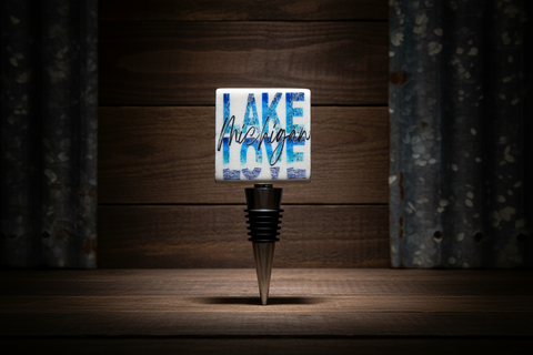 Lake Love Wine Stopper by Ravaged Barn