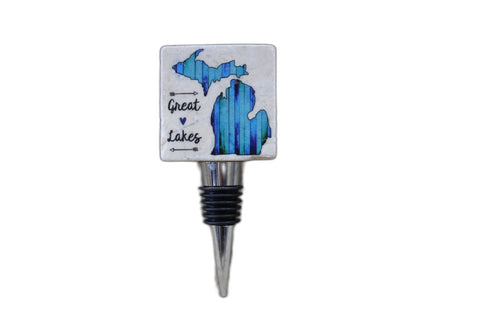 Great Lakes Tile Wine Stopper by Ravaged Barn