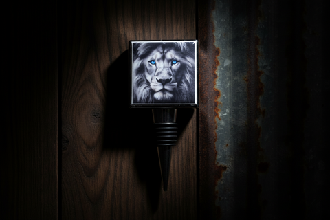 Football Lion Tile Wine Stopper by Ravaged Barn