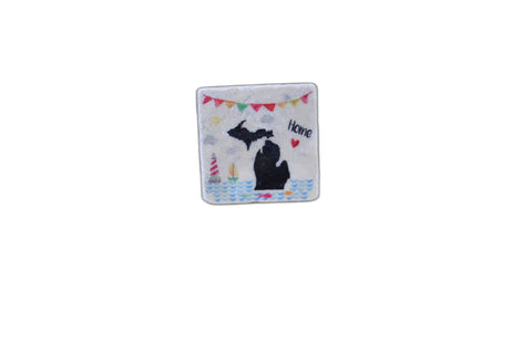 MI Home Heart Magnet Tile by Ravaged Barn