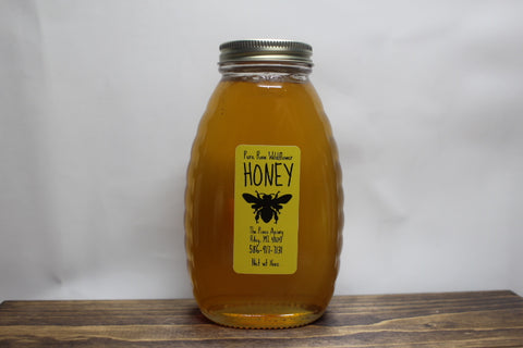 Pure Raw Wildflower16 oz Honey by The Pines Apiary