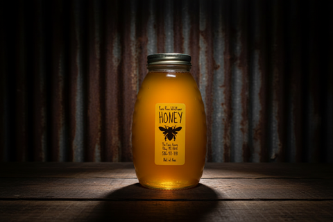 Pure Raw Wildflower16 oz Honey by The Pines Apiary
