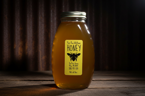 Pure Raw Wildflower16 oz Honey by The Pines Apiary