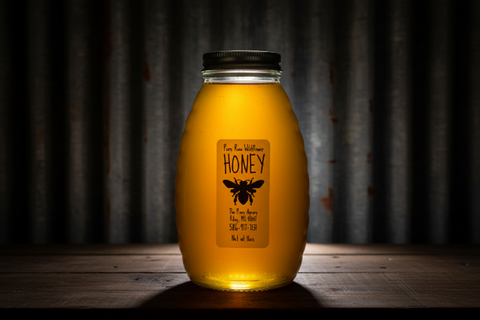 Pure Raw Wildflower16 oz Honey by The Pines Apiary