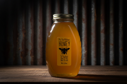 Pure Raw Wildflower16 oz Honey by The Pines Apiary