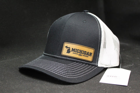 Michigan Engraved Side Patch Snapback Hat