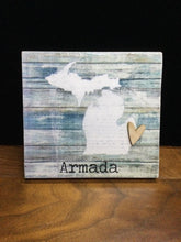 Load image into Gallery viewer, Armada Wood Sign 6&quot; x 6&quot; by Ravaged Barn
