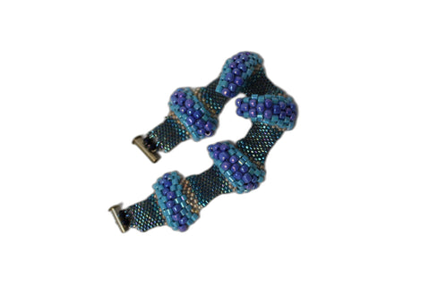 Ocean Mist Spiral Beaded Bracelet