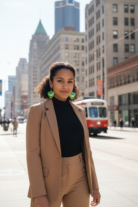 Wayne State Michigan Earrings